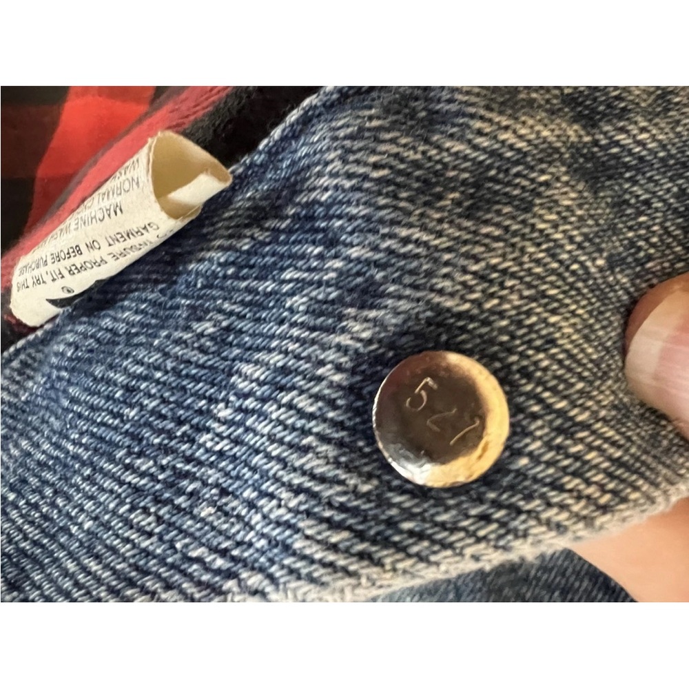 Vintage Levi’s 70417 Type III Trucker Jacket Buffalo Plaid Liner USA Medium - Picture 9 of 15